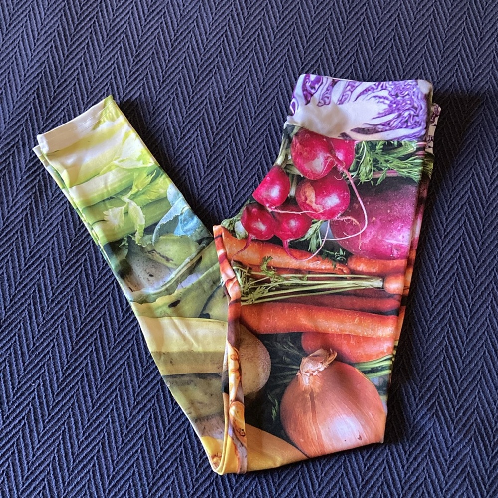 Society 6 Rainbow Fruit and Veggie Leggings